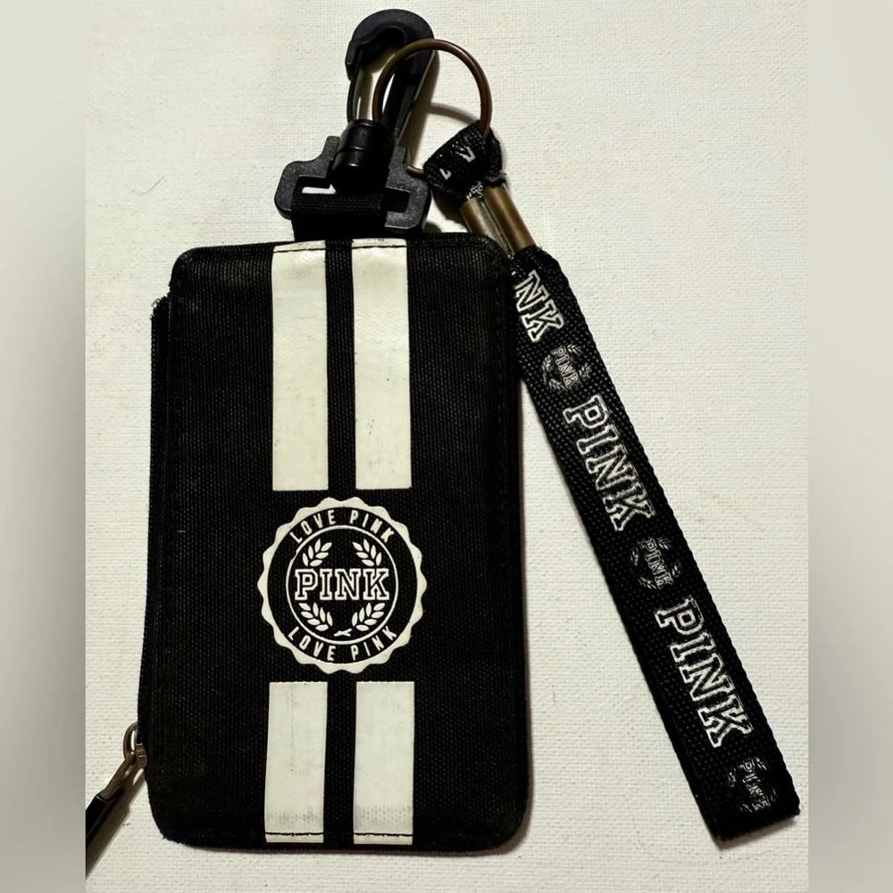 PINK Victoria's Secret Black Phone Holster with Lanyard - Picture 2 of 6